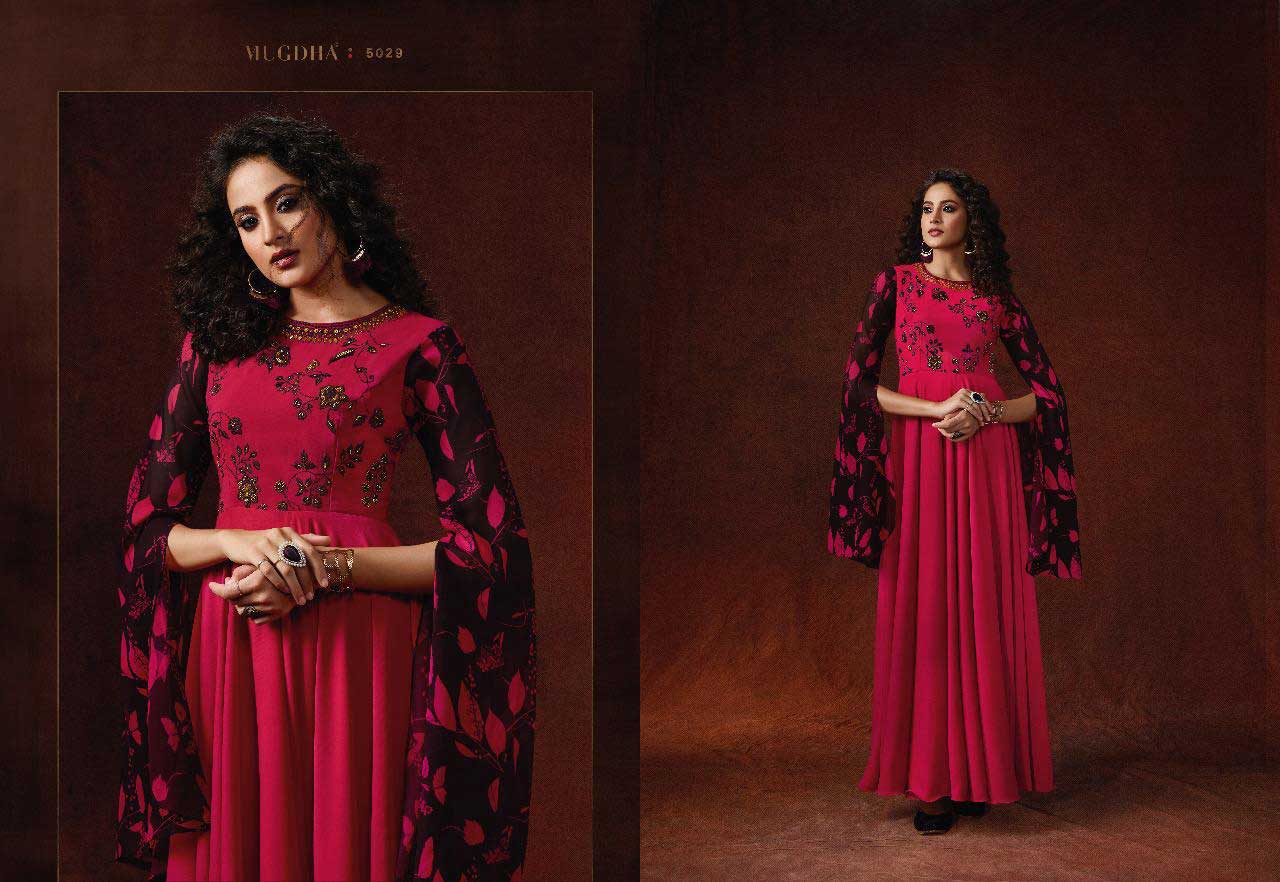 Mugdha Elite Vol-3 Silk Georgette Gown Sets Mugdha Elite Vol-3 Silk Georgette Gown Sets